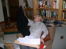 Dad opens jacket